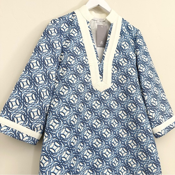 Preston & York Loretta Linen Blend 3/4 Sleeve Dress - Picture 2 of 10